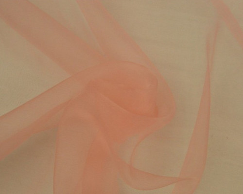 Organza Salmon pink Brokuota - 1