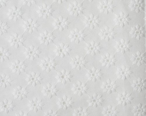 Sewn cotton White flowers - 1