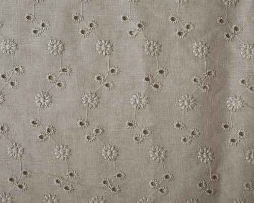 Sewn cotton Grey sand - 1