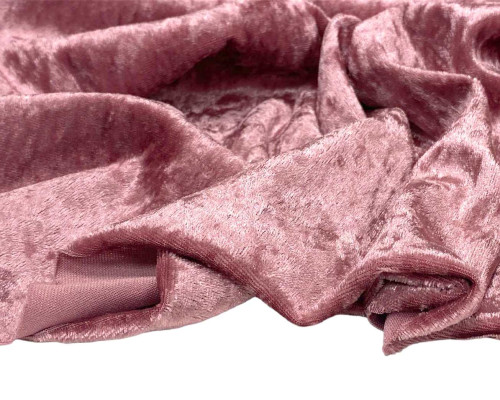 Glamžytas aksomas Pelenų rožinė - 1