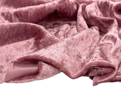 Pleated velvet Ash pink