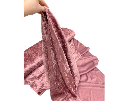 Pleated velvet Ash pink