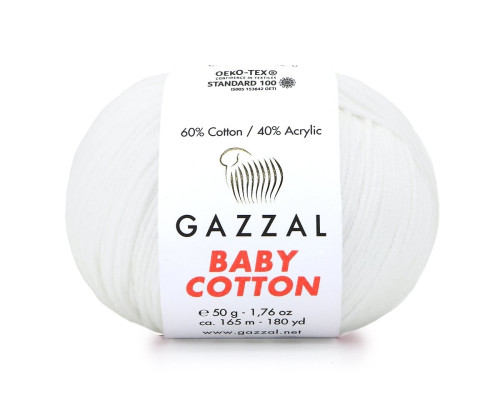 Gazzal Baby Cotton 3432 Balta - 1