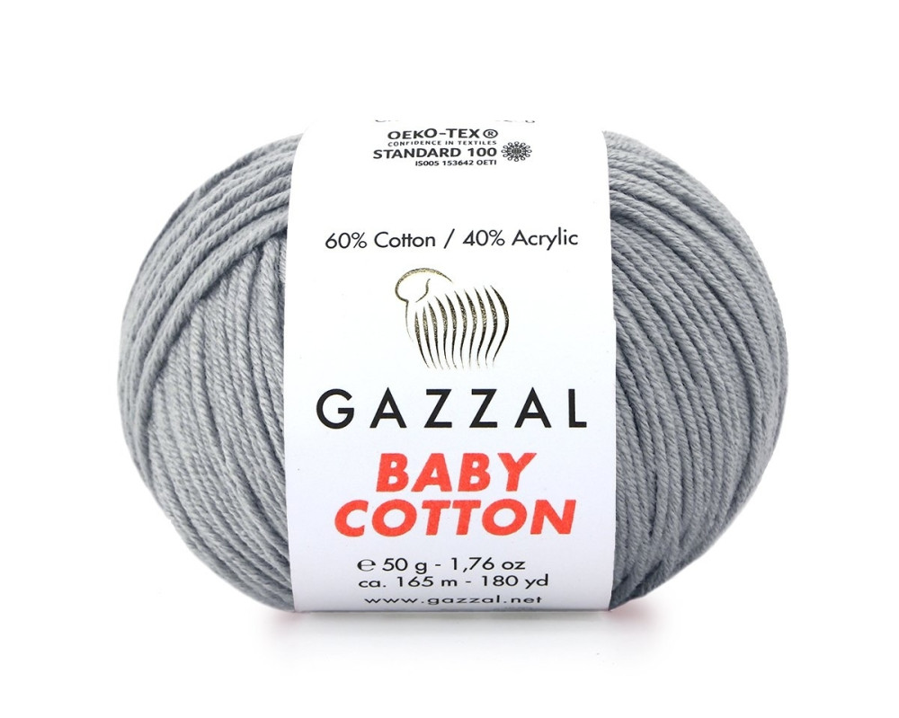 Gazzal Baby Cotton 3430 Pilka - 1