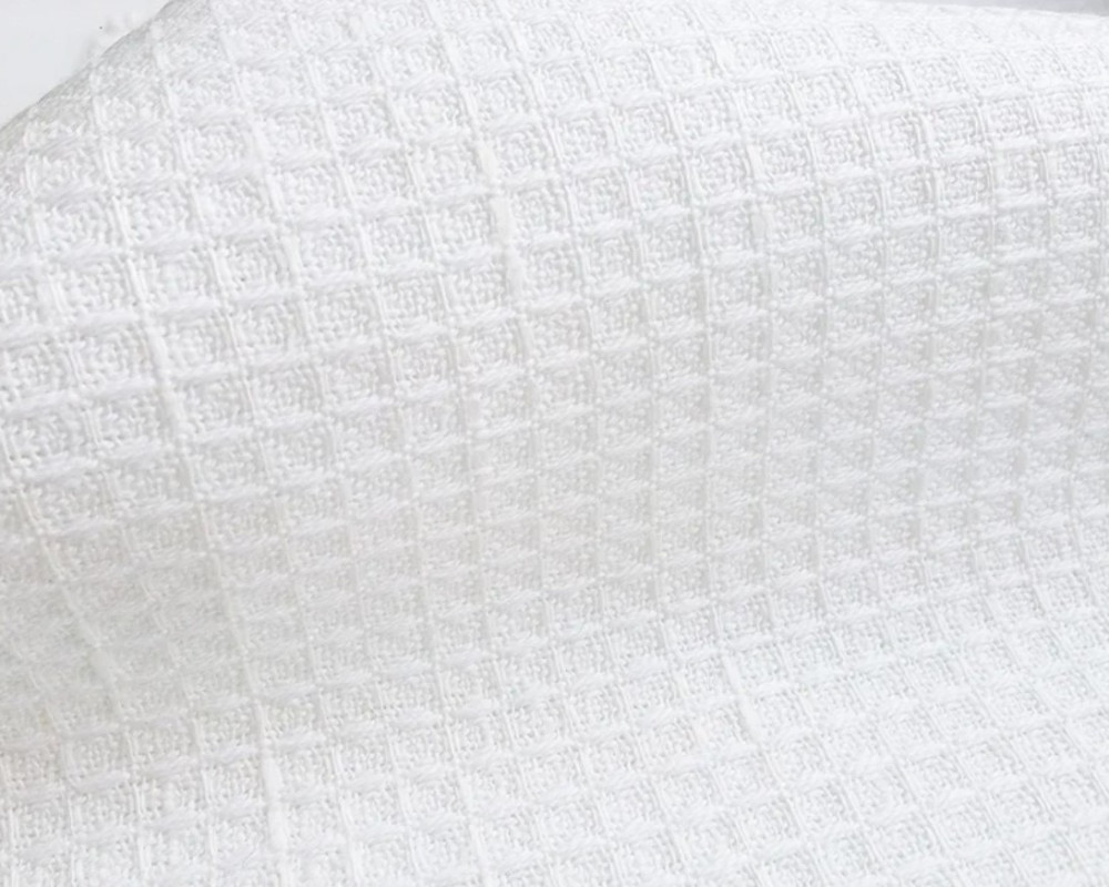 Waffle linen white - 1