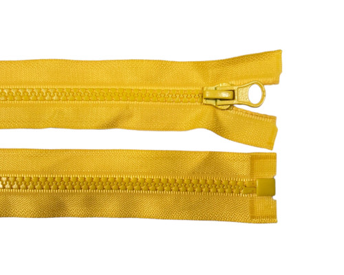 Plastic zipper 80cm Yellow