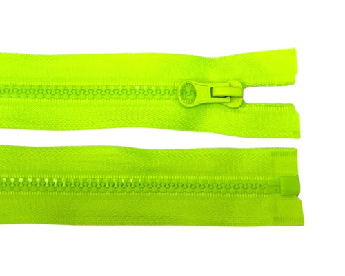 Plastic zip 45cm Neon green