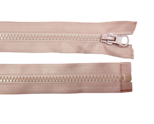 Plastic zipper 60cm Ash pink