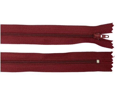 Neišsegamas Nr.3 užtrauktukas 20cm Bordo - 1