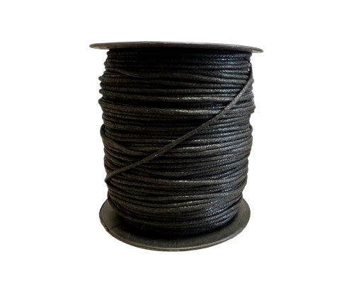 Woven cotton thread 2 mm Black - 1