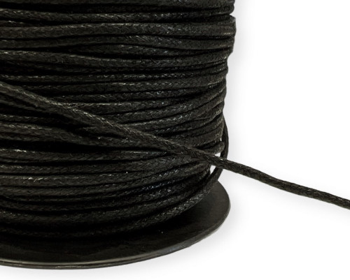 Woven cotton thread 2 mm Black - 1