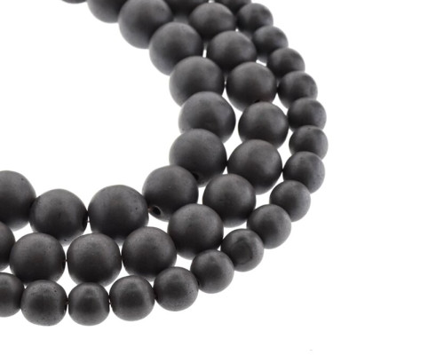 Stone beads dark grey - 1