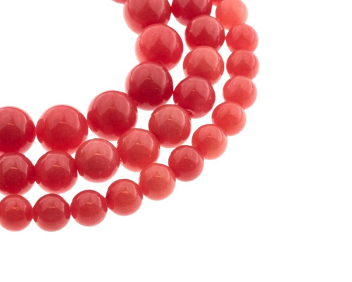 Natural stone beads Light red 6 mm - 1