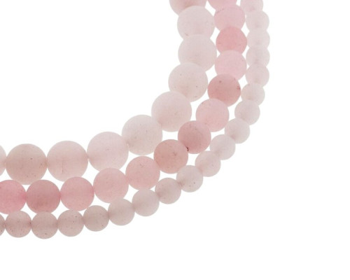 Natural stone beads Light pink 3 sizes 1