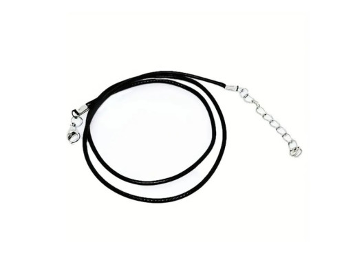 Artificial leather cord/chain 1,5mm Black