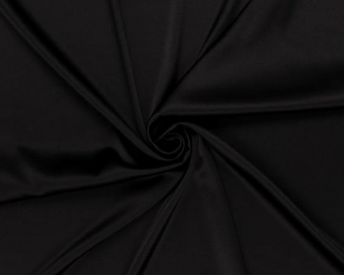 Silk with elastane Black