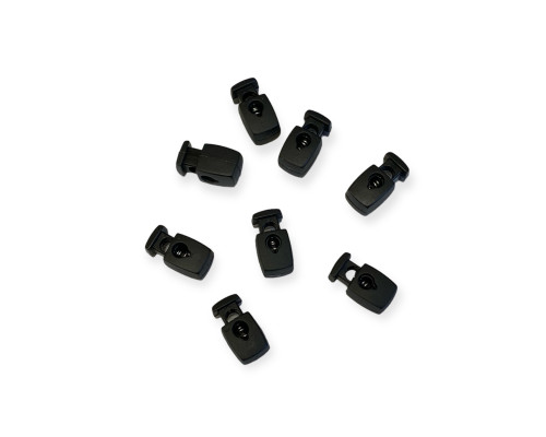 Plastic stopper - locking 10mm Black