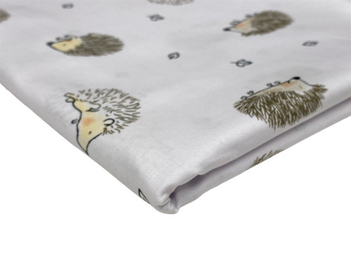 Cotton - canvas Hedgehogs in white