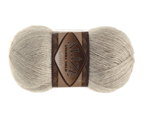 Alize angora gold simli 152 Grey orange - 1