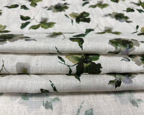 Line with viscose Green leaves - 1