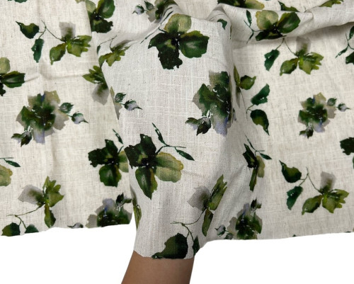 Line with viscose Green leaves - 1