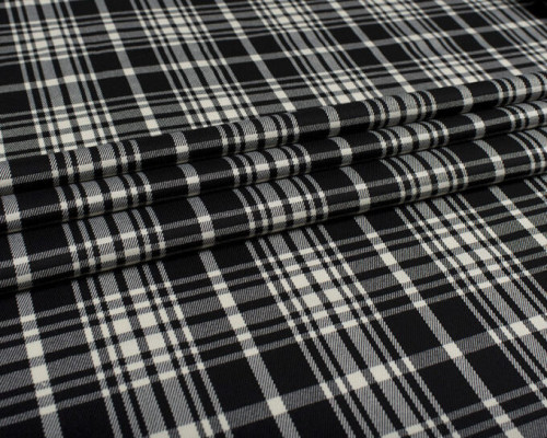 Woven fabric black and white - 1