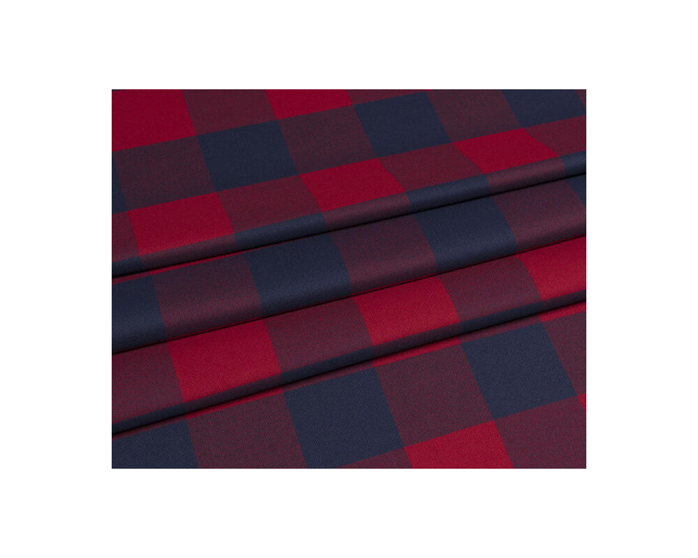 Folded fabric Red blue - 1