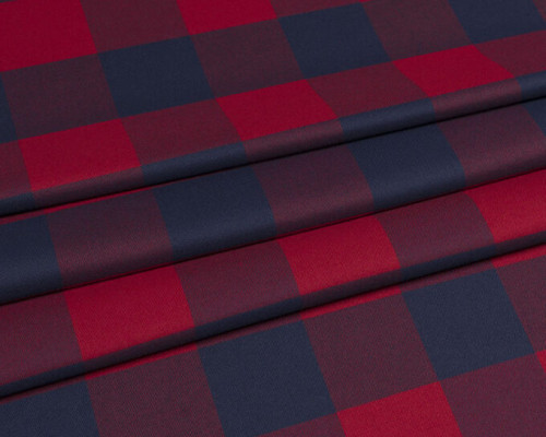 Folded fabric Red blue - 1