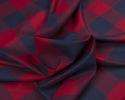 Folded fabric Red blue - 1