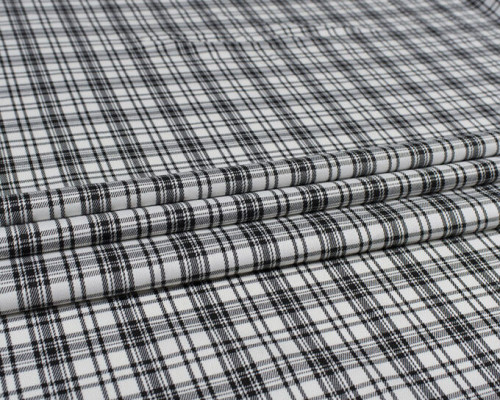 Woven fabric white black - 1