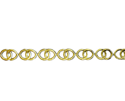 Decorative ribbon gold rings 13 mm - 1