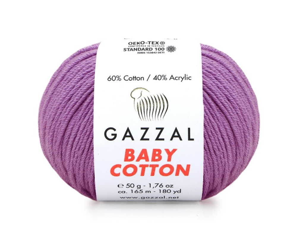 Gazzal Baby Cotton 3414 Violetinė - 1