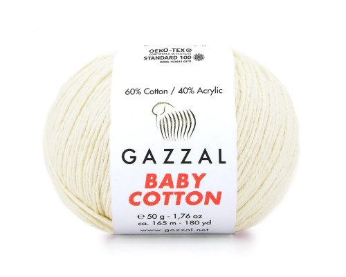 Gazzal Baby Cotton 3437 Kreminė - 1