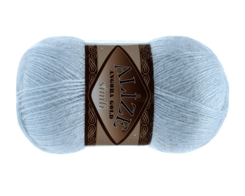 Alize angora gold simli 514 Light blue - one