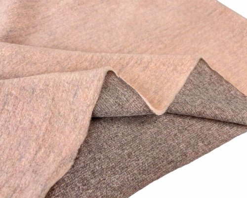 Megztas trikotažas su vilna Rožinis melanžas - 2