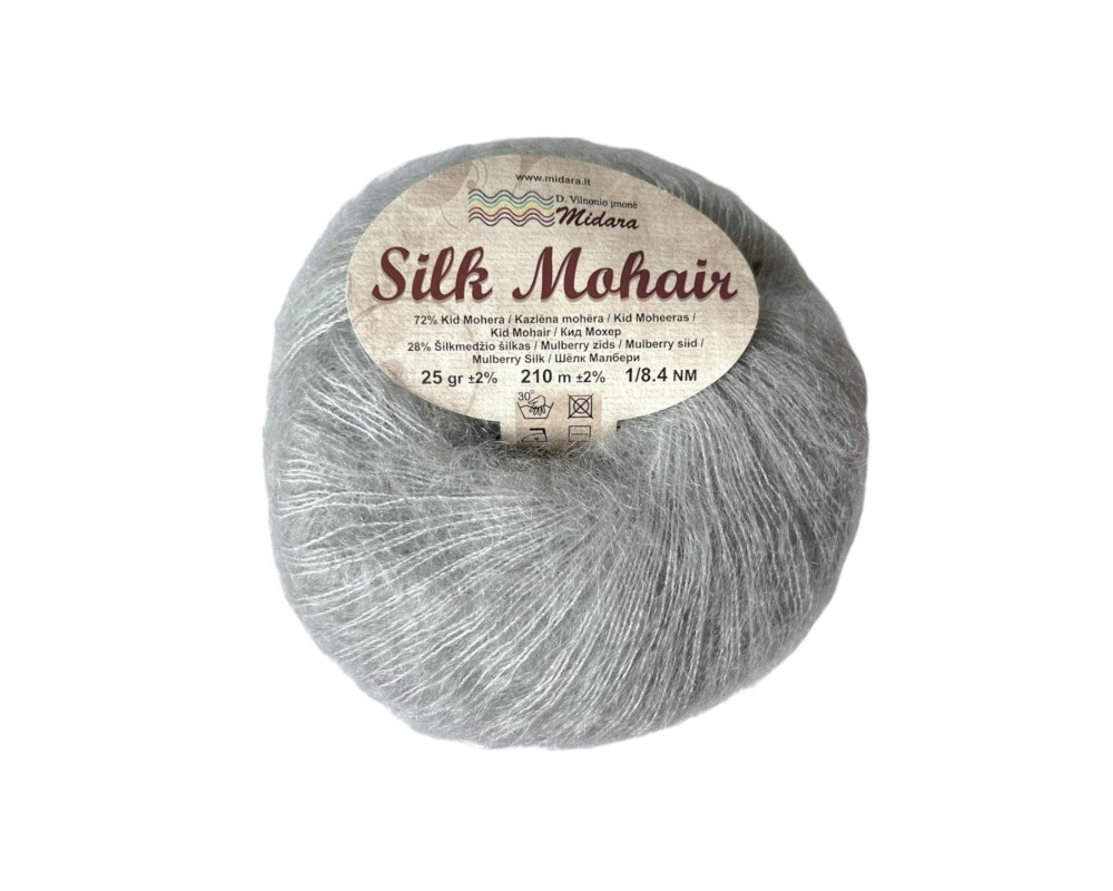 Silk mohair 910 Šviesiai pilka - 1