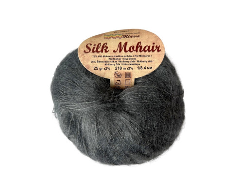 Silk mohair 930 dark grey - 1