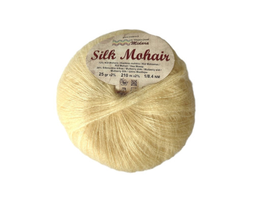 Silk mohair 316 Light yellow - 1