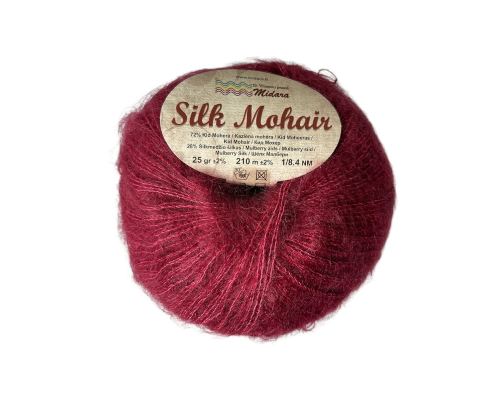 Silk mohair 110 Bordo - 1