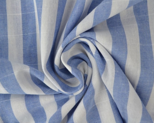 Cotton fabric Blue striped