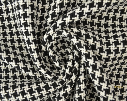 Wool fabric Black and white