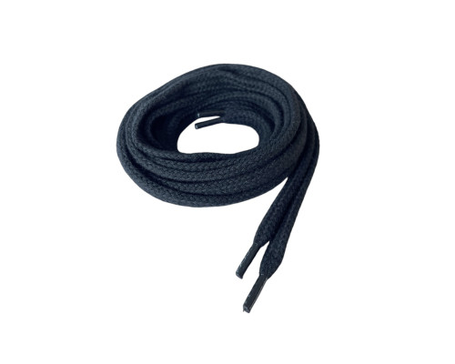 Cotton flat shoelaces 100cm Black