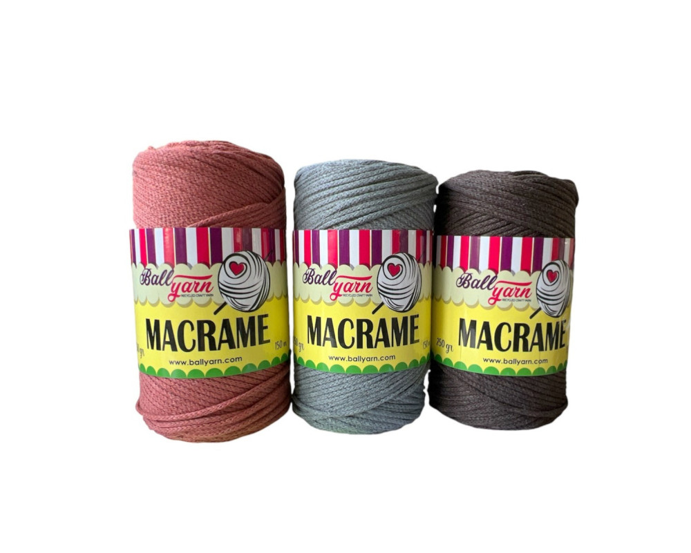 Makrame virvelė 250gr - 150m | 3 spalvų - 1