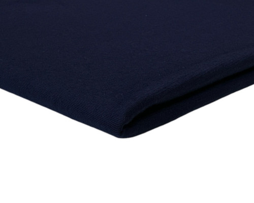 Merino wool knitted fabric Dark ink blue