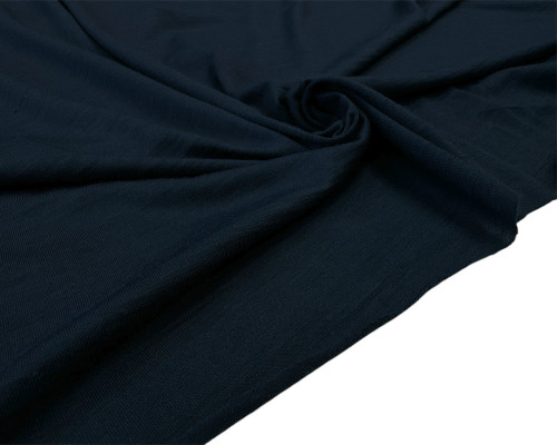 Merino wool knitted fabric Dark blue