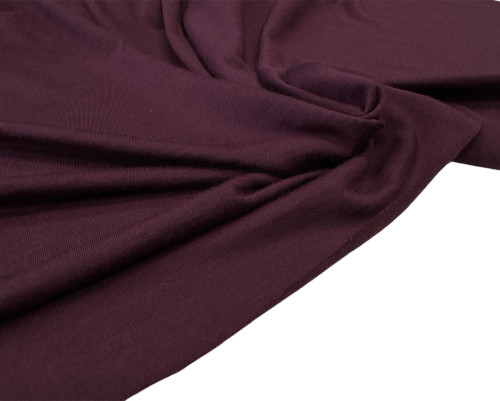 Merino wool knitted fabric in Bordeaux