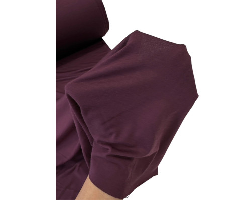 Merino wool knitted fabric in Bordeaux