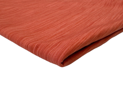 Merino wool knitted fabric Red brick melange BROKEN