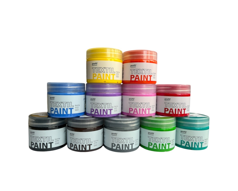 Audinių dažai Textil paint Šviesiems audiniams 50ml | 11 spalvų - 12