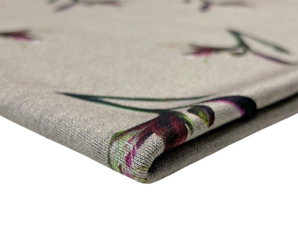 Punto trikotažas Gėlių šakelės pilkame - 1